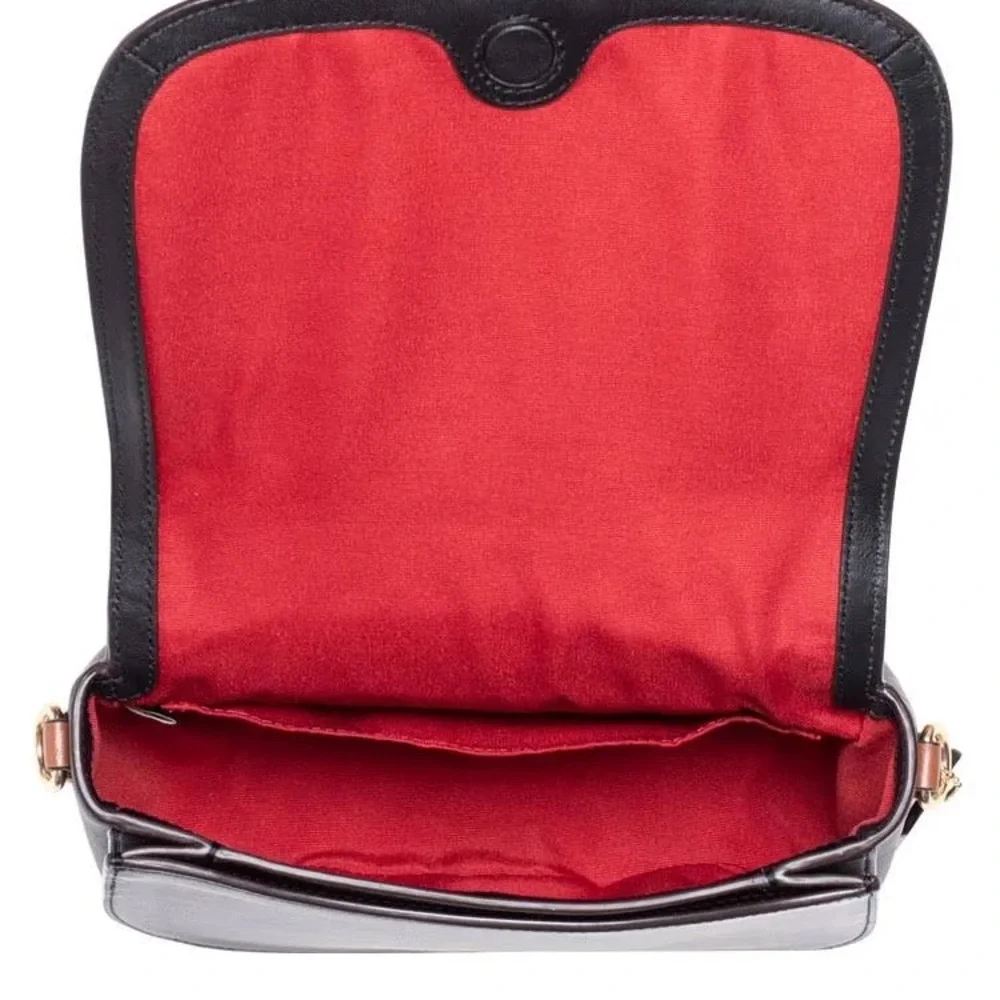 COACH SADDLE BAG WITH HORSE AND CARRIAGE DOT PRINT
